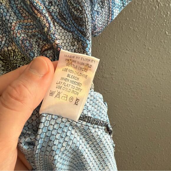 Luchino Visconti Short Sleeve Button Down Size L - Picture 4 of 6